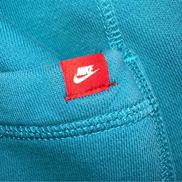 Nike Teal Blue Neon Drawstring Logo Jogger Sweatpants Size Medium - Picture 11 of 11